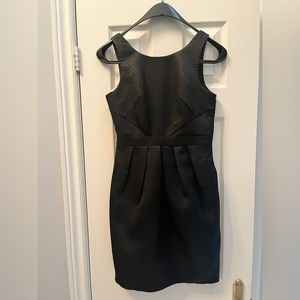 Black Sleeveless Shiny Black Cocktail Dress